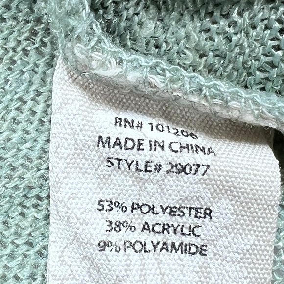 Soft Surroundings Sweater Womens Size Medium Green Sage 1/2 Zip Pullover - Picture 12 of 13